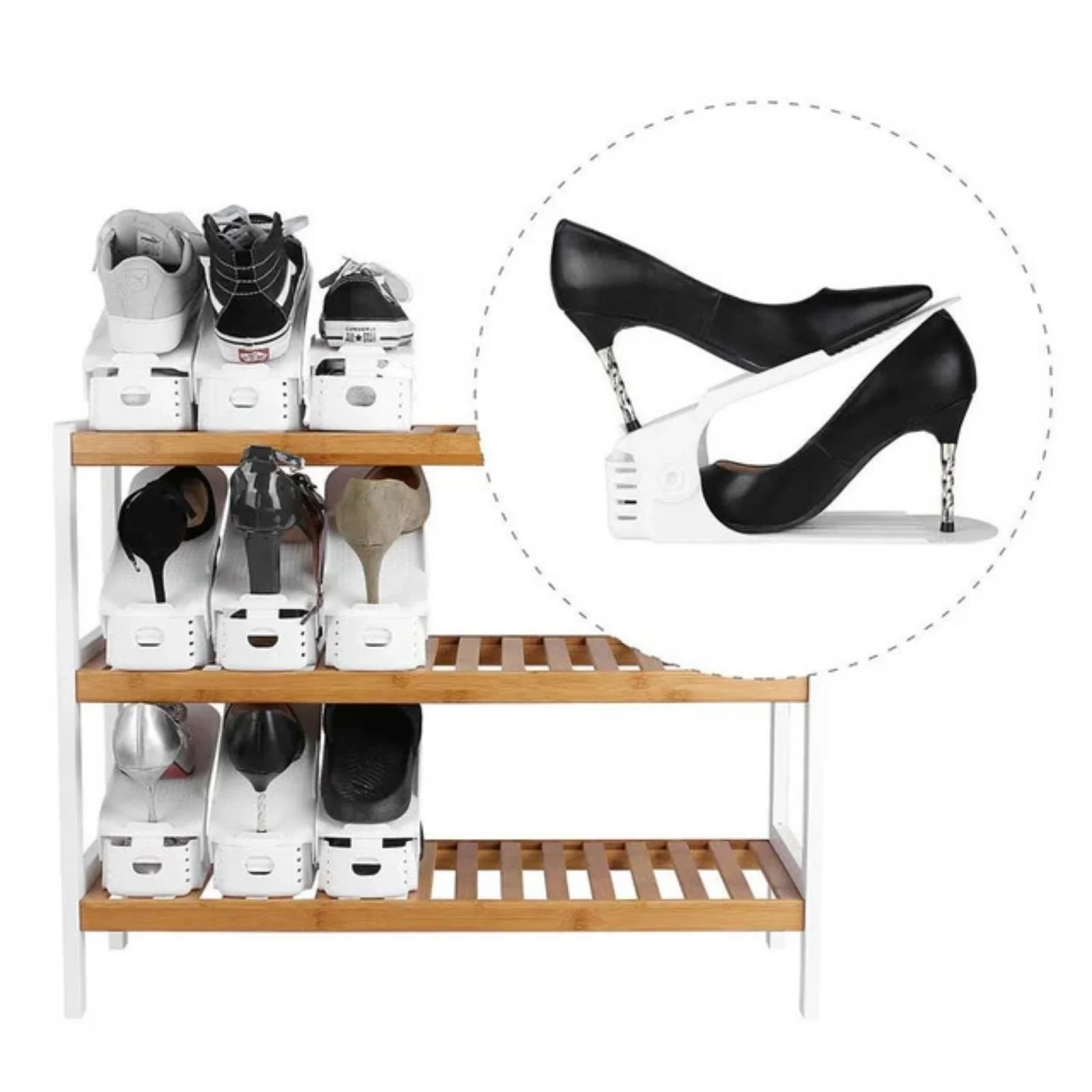 Schuhstapler Schuhregal Schuh-Organizer Schuhhalter Schuhschrank Schuhhalterung - Image 5