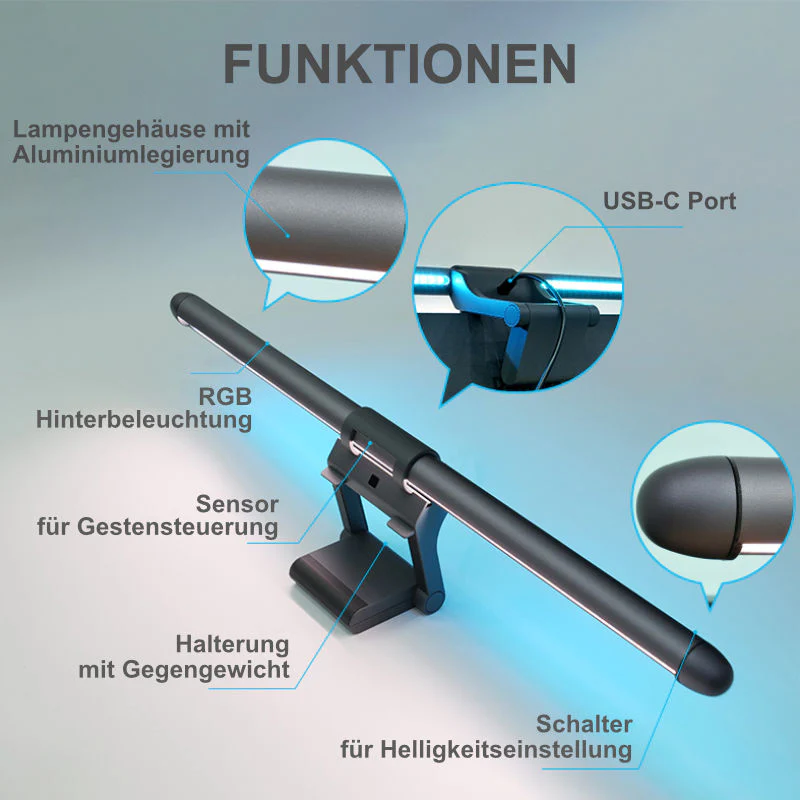 Screenbar Monitorlicht Monitorbeleuchtung Bildschirmbeleuchtung LED - Image 2