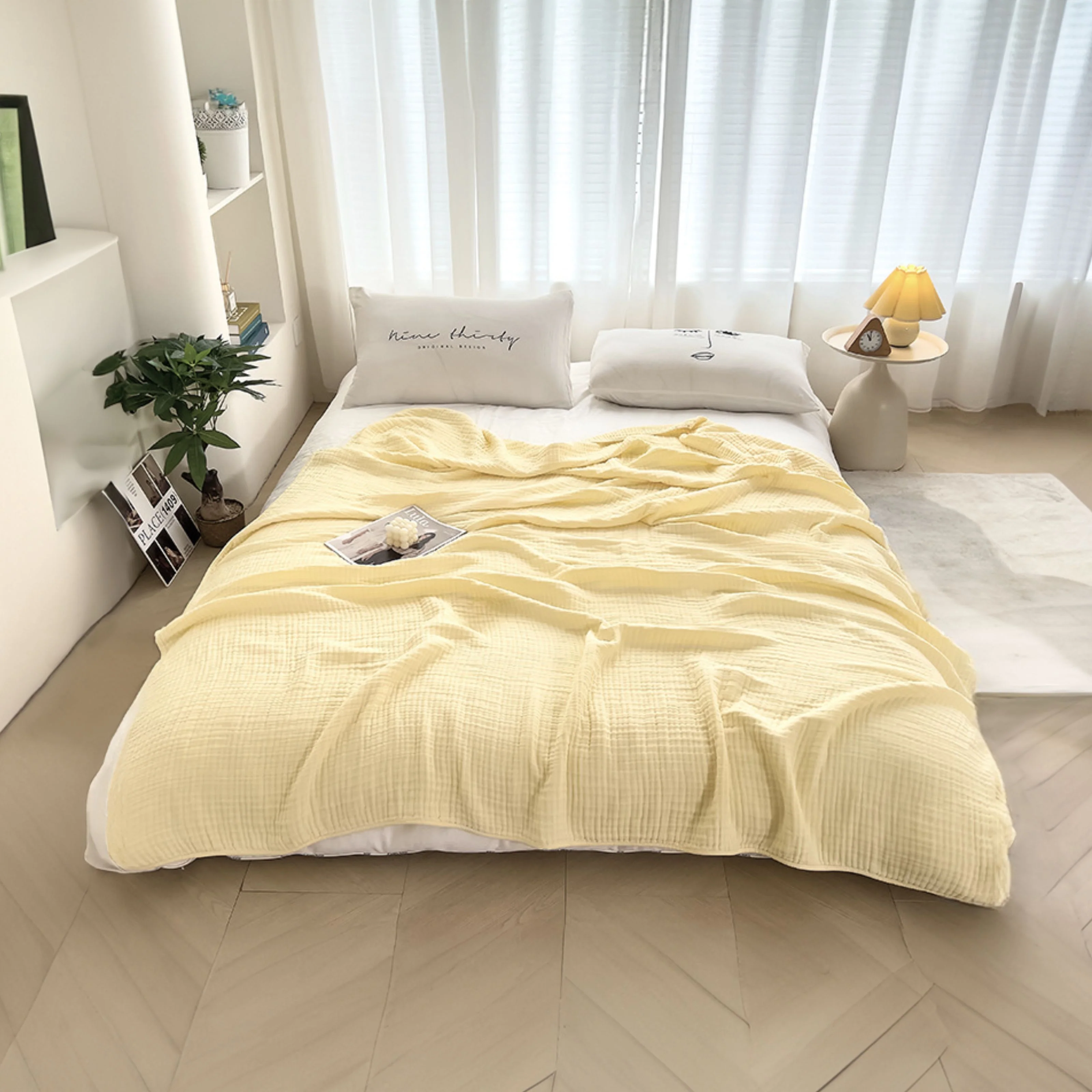 Seersucker-Decke Baumwolldecke Sommerdecke Sofadecke Bettdecke - Image 2