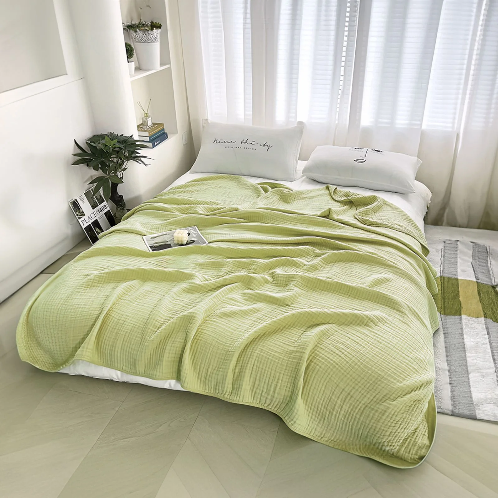 Seersucker-Decke Bettdecke Baumwolldecke Sommerdecke Sofadecke - Image 2