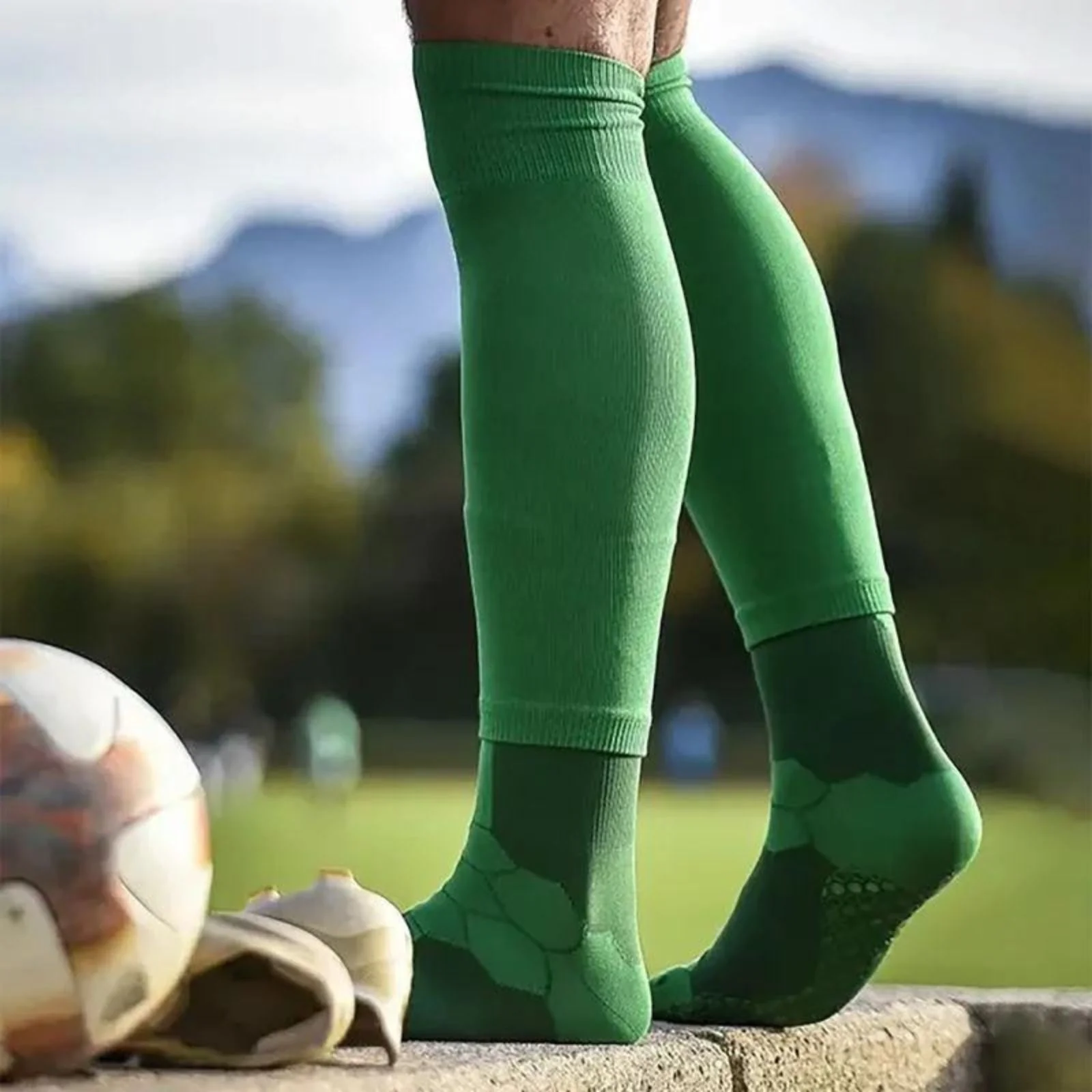 Fussballstulpen und Socken Grösse 36-41 Grün Set Tubxx und GripSoxx - Image 4