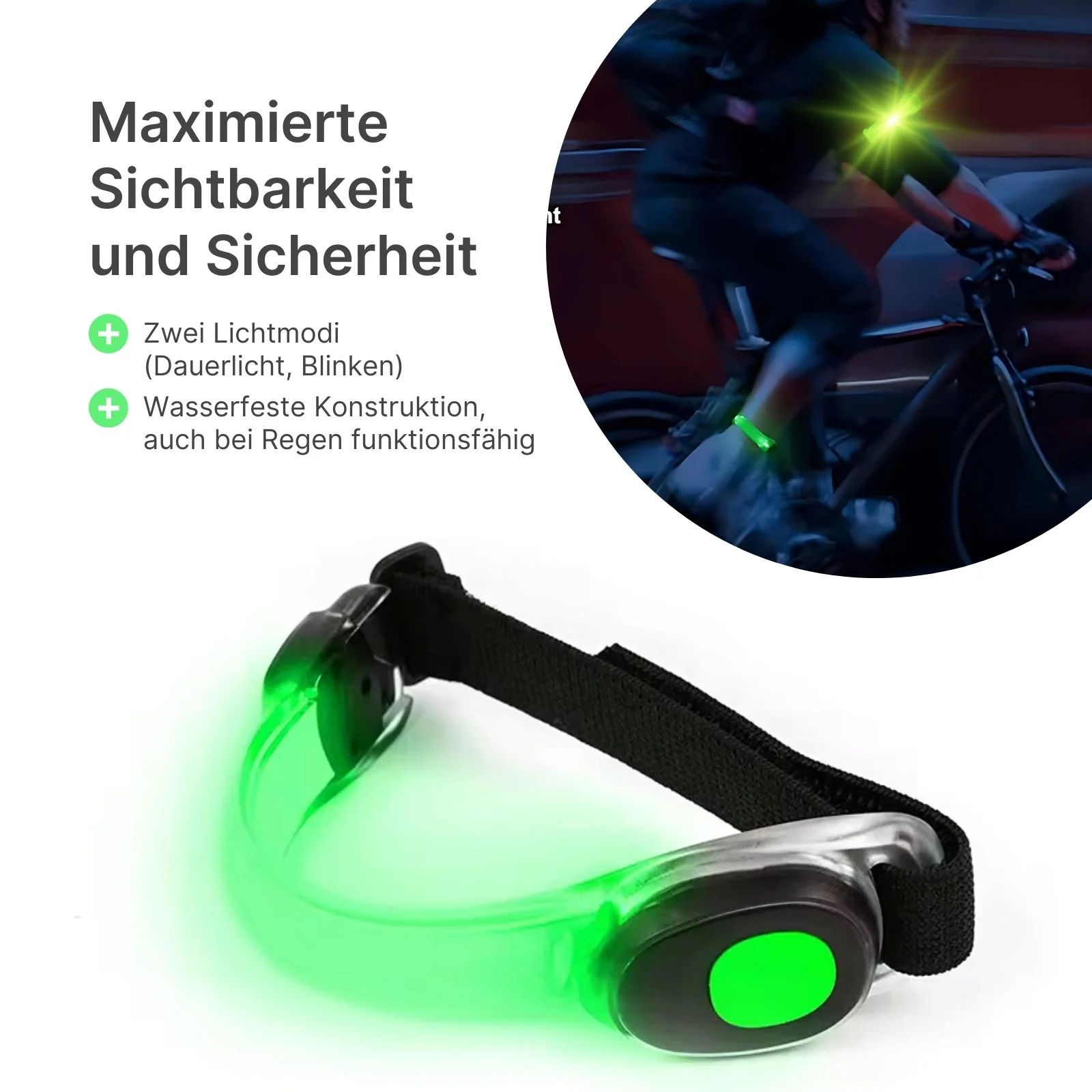 LED-Sicherheitsarmband Armband Warnarmband Laufarmband Leuchtarmband - Image 2