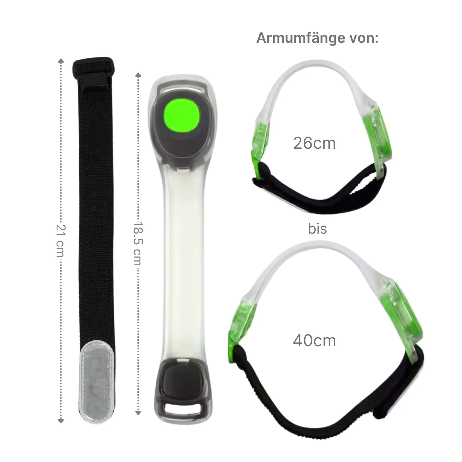 LED-Sicherheitsarmband Armband Warnarmband Laufarmband Leuchtarmband - Image 4