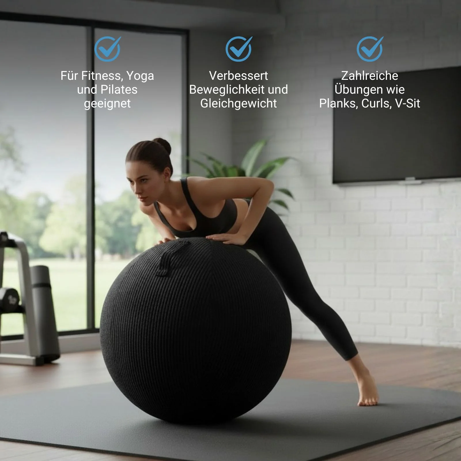 Sitzball mit Schutzhülle Gymnastikball Yoga-Ball Fitnessball - Image 2