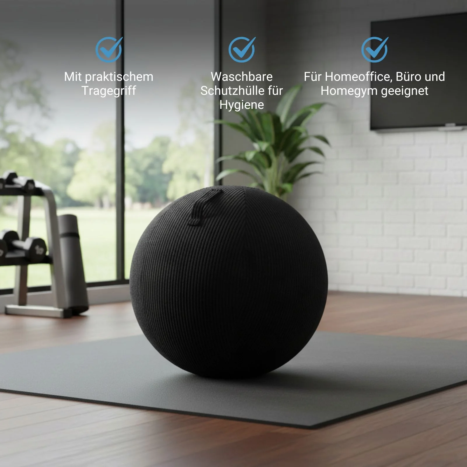 Sitzball mit Schutzhülle Gymnastikball Yoga-Ball Fitnessball - Image 4