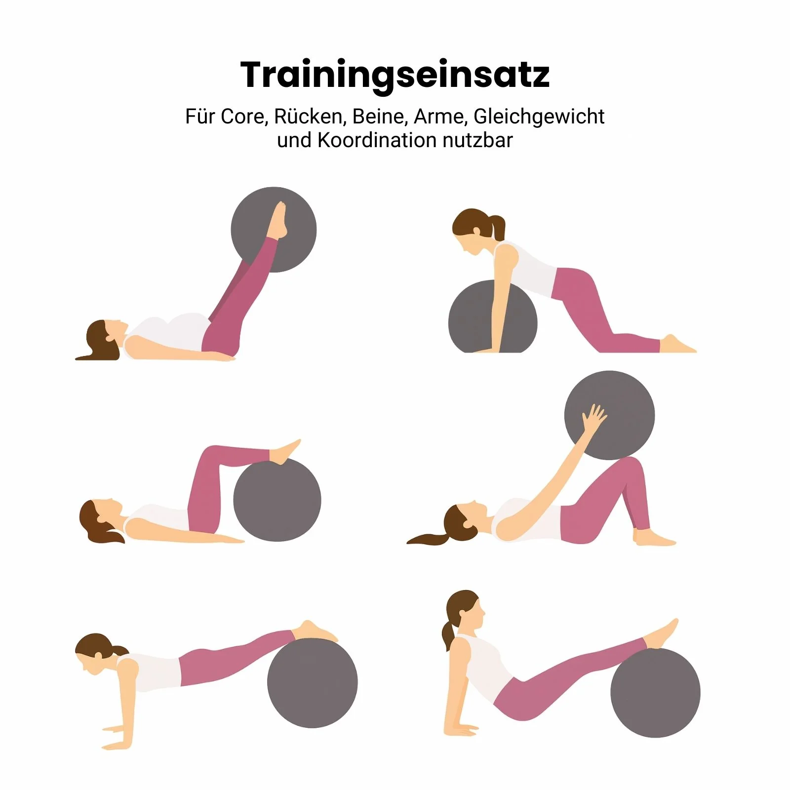 Sitzball mit Schutzhülle Gymnastikball Yoga-Ball Fitnessball - Image 5
