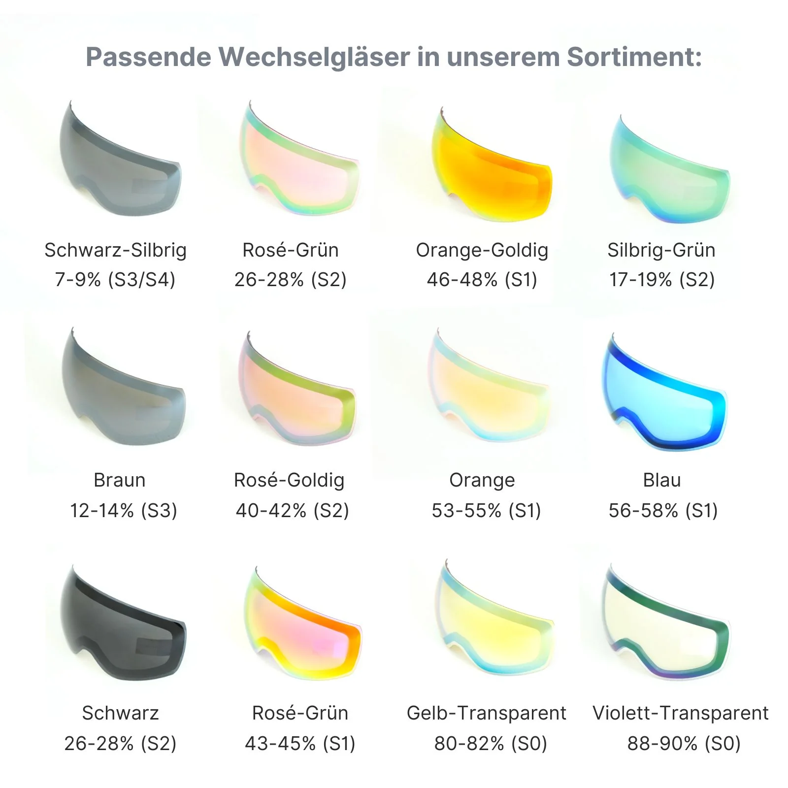 Snowboardbrillenglas Wechselglas für magnetische Skibrille Ersatzglas Skibrillenglas - Image 3