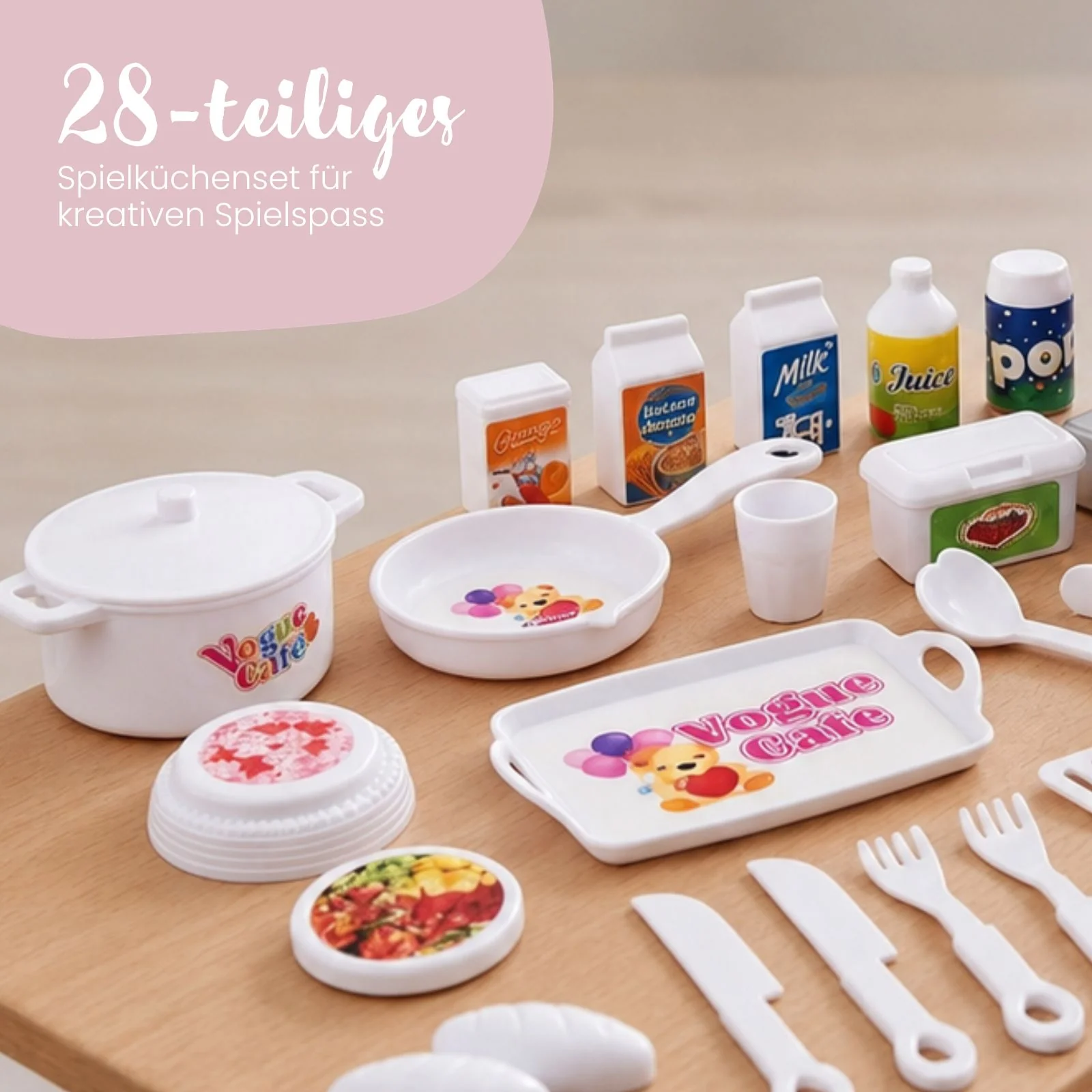 28-tlg. Puppenküchen-Zubehör für Barbie Haushalts-Set Küchenutensilien - Image 2