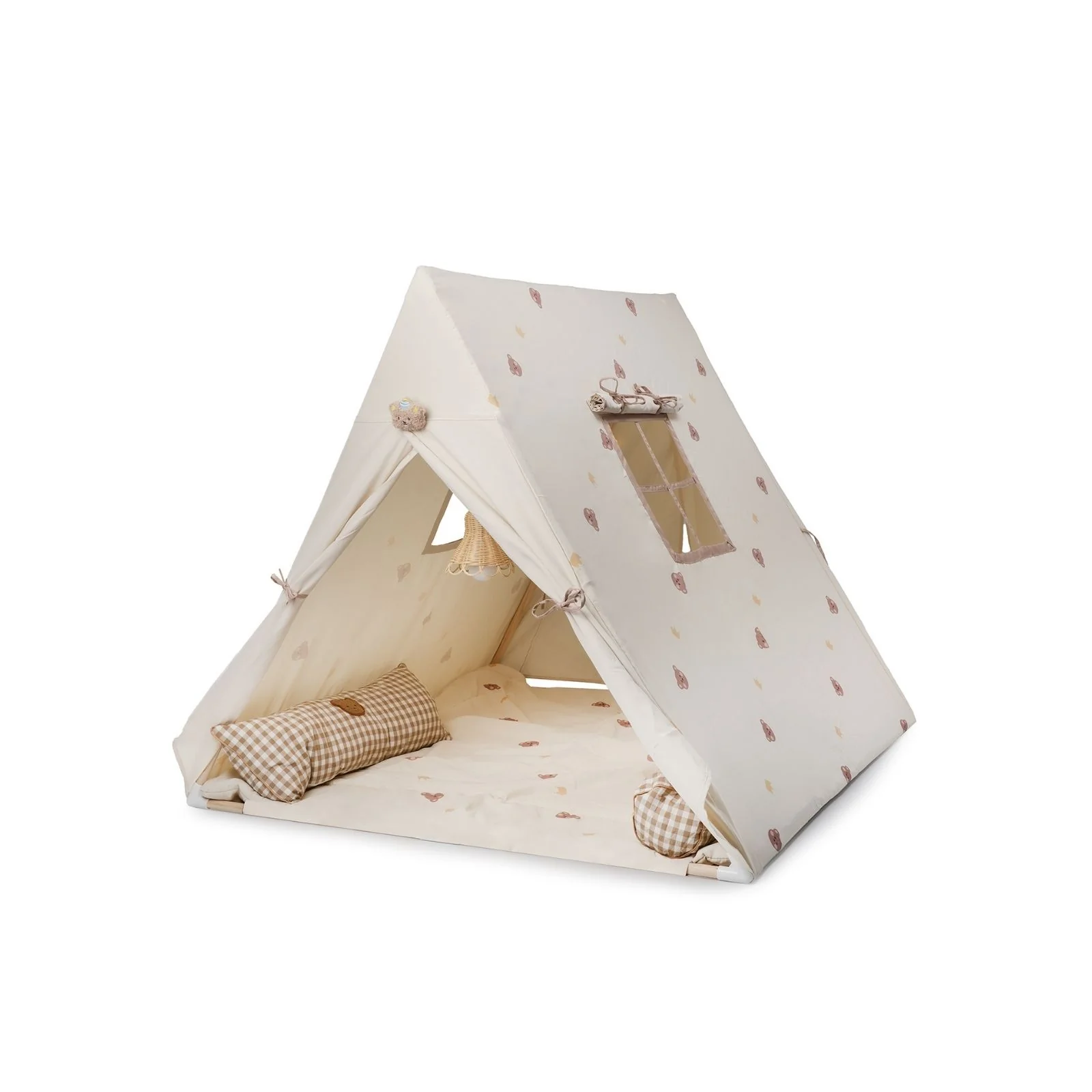 Spielzelt mit Lampe Kinderzelt Kuschelzelt Tipi für Kinder Indoor-Zelt