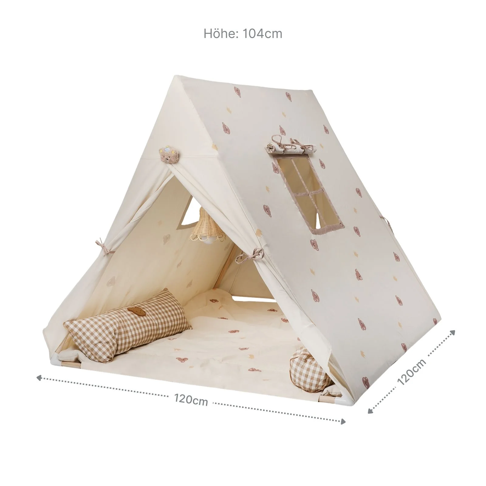 Spielzelt mit Lampe Kinderzelt Kuschelzelt Tipi für Kinder Indoor-Zelt - Image 10