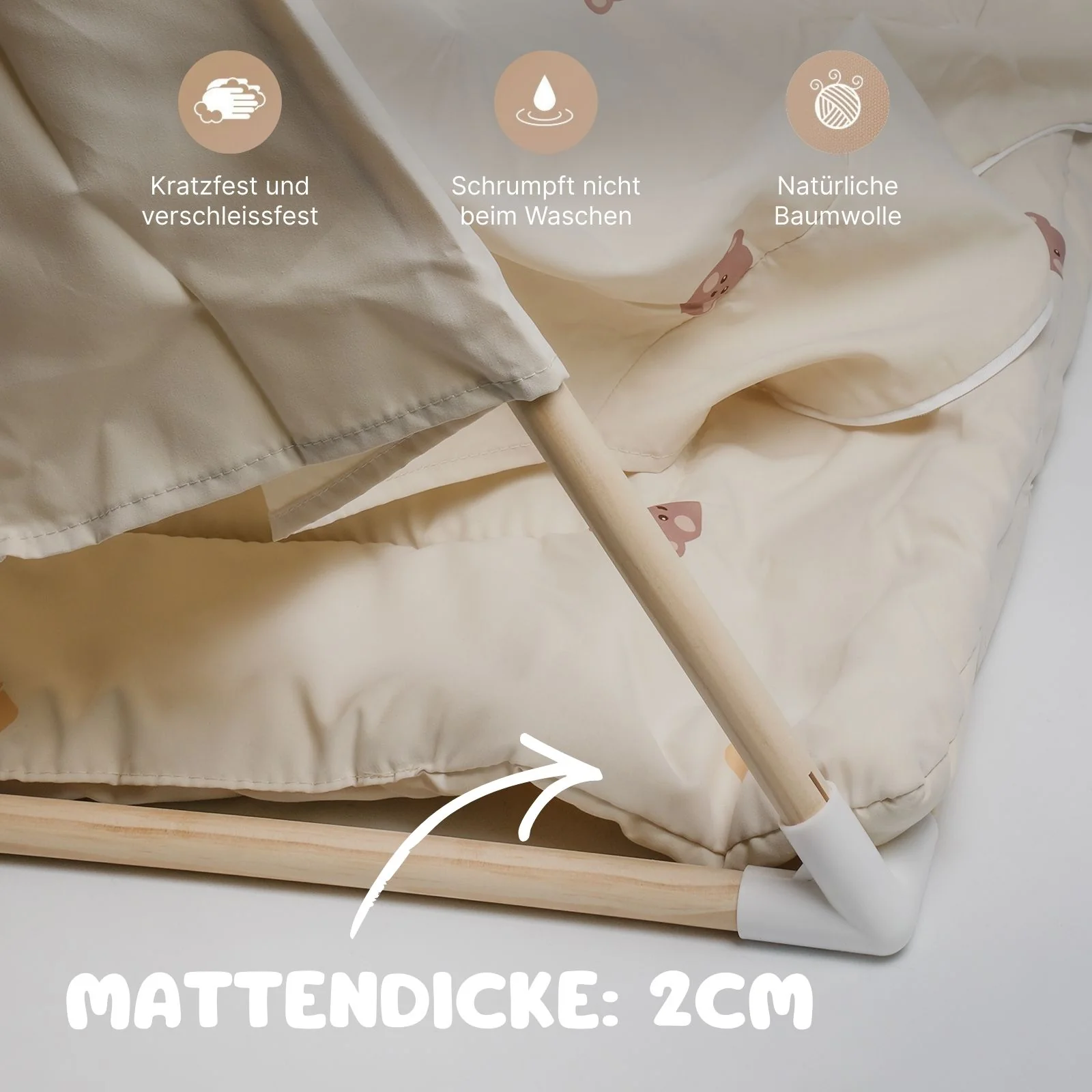 Spielzelt mit Lampe Kinderzelt Kuschelzelt Tipi für Kinder Indoor-Zelt - Image 4
