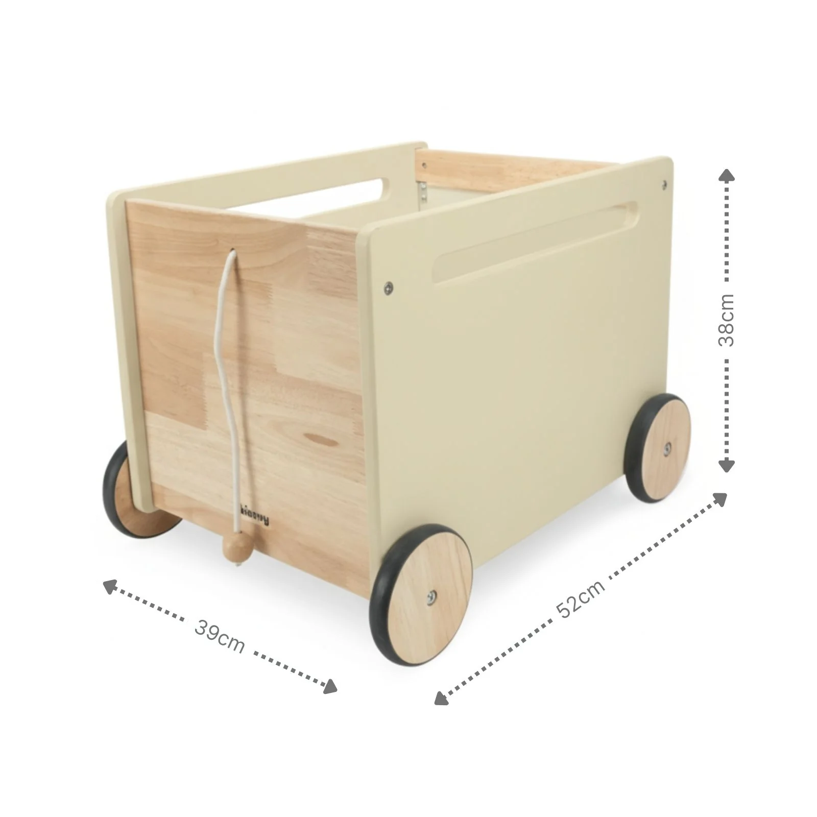 Spielzeugkiste auf Rollen Holz-Rollbox Spielzeugwagen Bücherkiste - Image 5