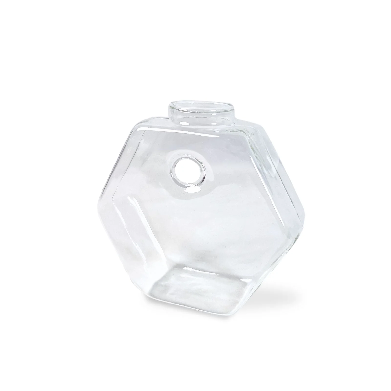 Stehende Glasvase Hexagonform Blumenvase Vase Dekoration
