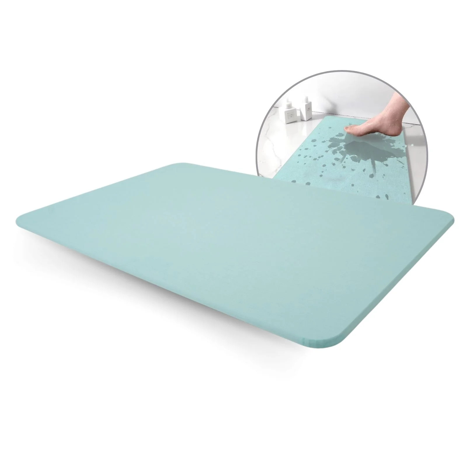Stein-Badematte fürs Badezimmer Diatomit-Fussmatte Kieselgur-Matte Badvorleger