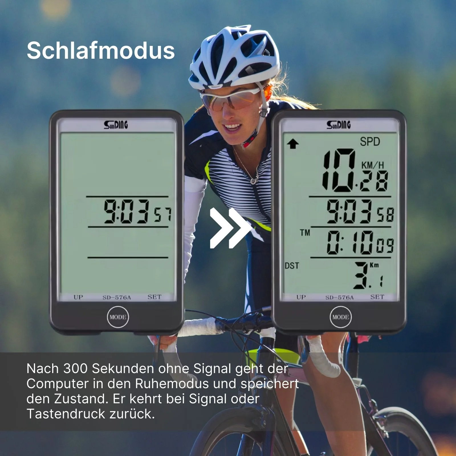 Sunding Fahrradcomputer Velocomputer Bikecomputer Fahrradtacho - Image 3