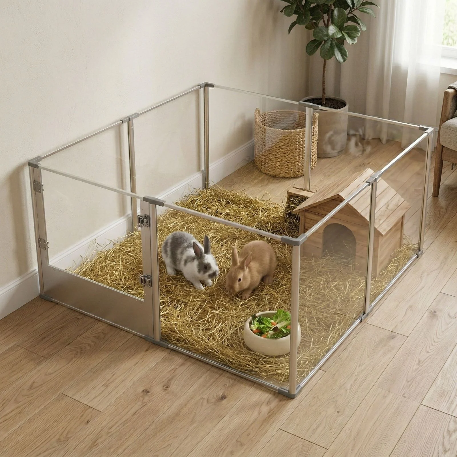 Tiergehege Hundelaufstall Welpenauslauf Indoorgehege Kleintiergehege - Image 7