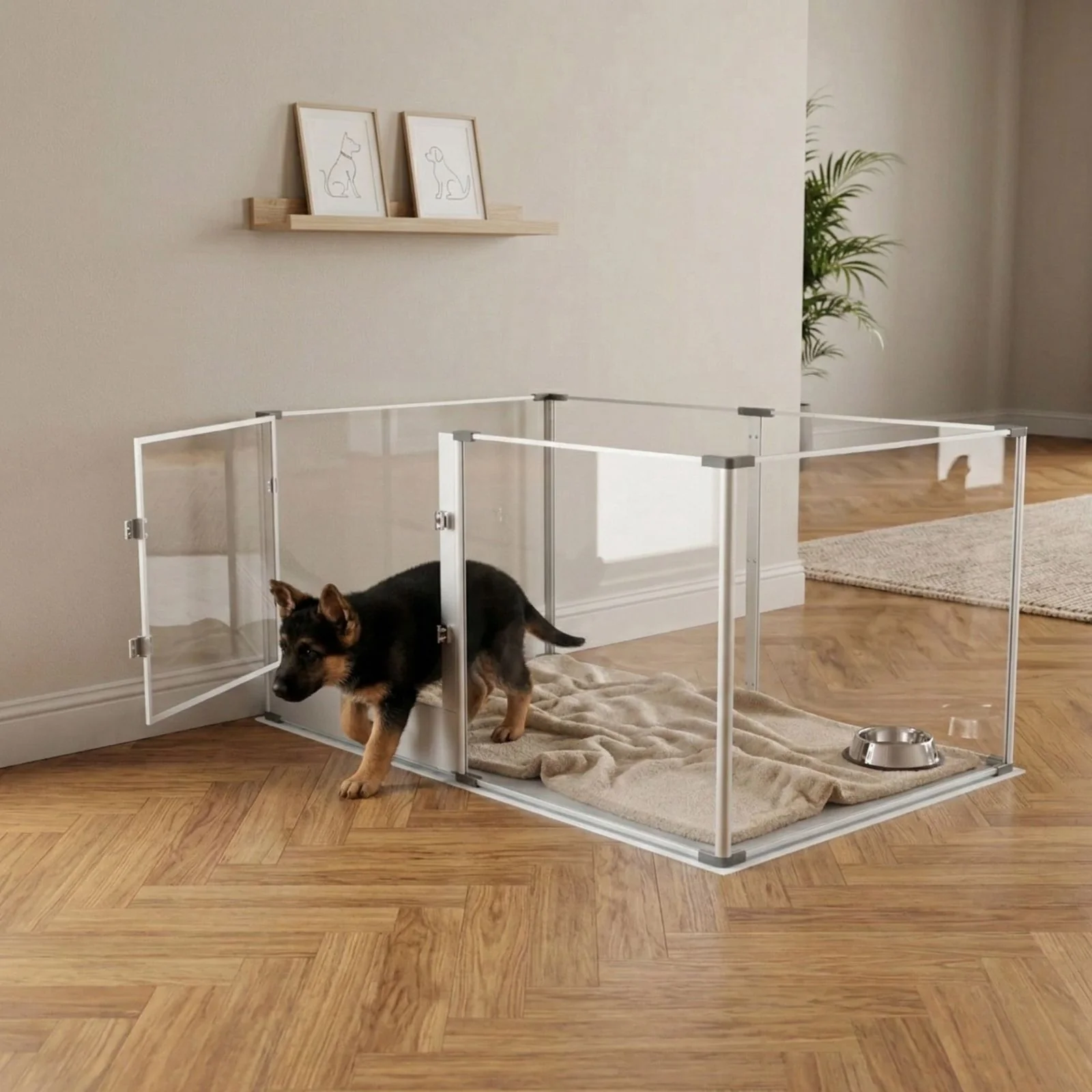 Tiergehege Welpenauslauf Indoorgehege Hundelaufstall Kleintiergehege - Image 7