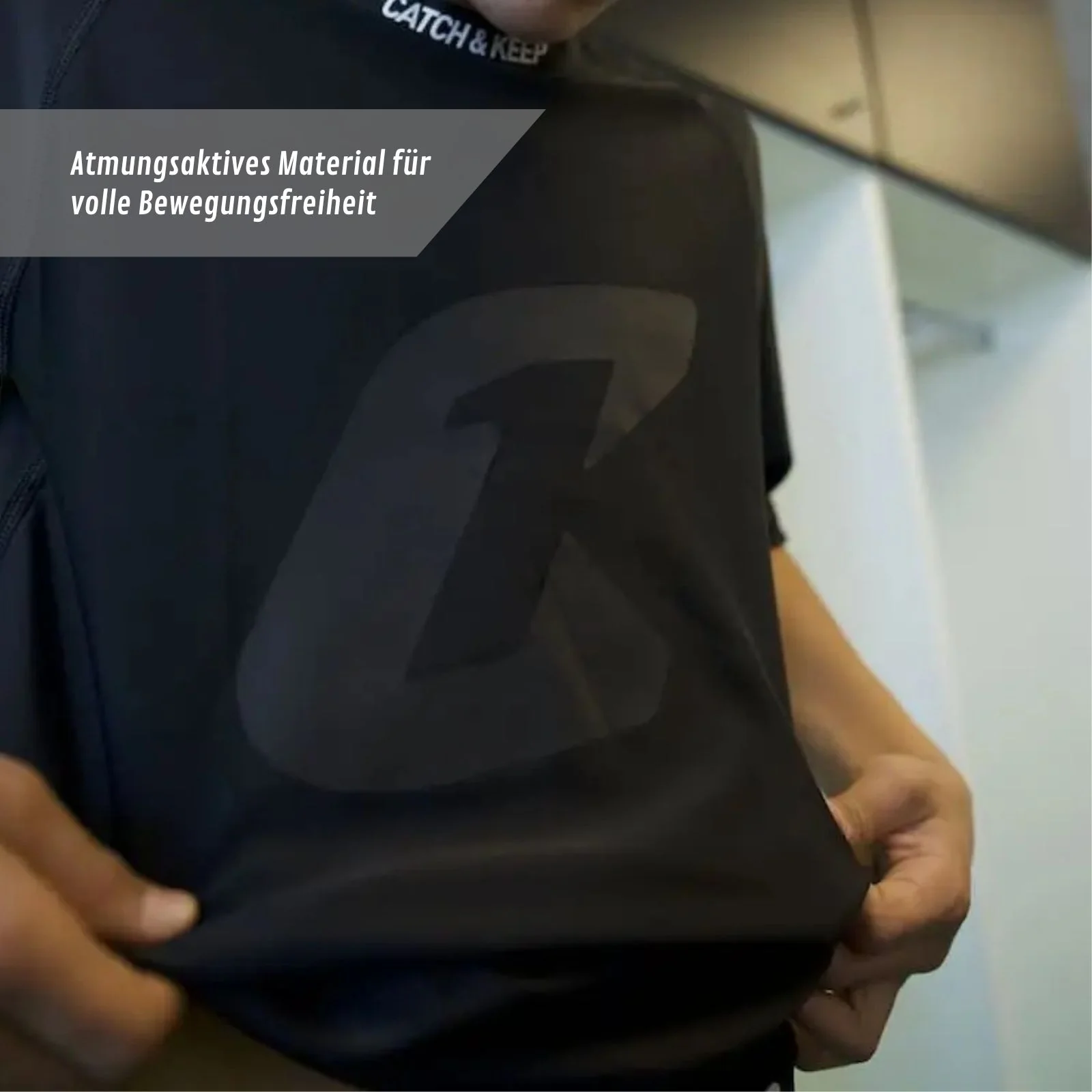 Atmungsaktives Sport Kompressions T-Shirt Gr. M Funktionsshirt Unterziehshirt - Image 3