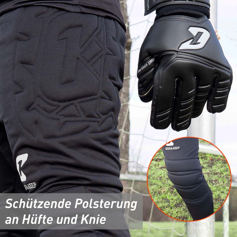 Torwarthose Flight Protection Gr. 140 Schwarz Fussball Goalie Torwart Trainingshose - Image 5