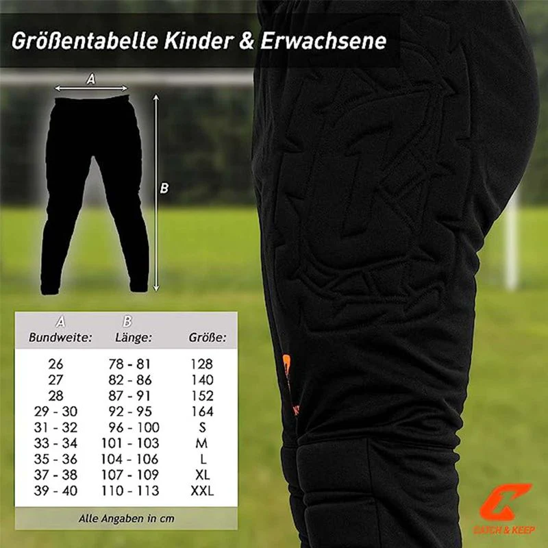 Torwarthose Flight Protection Gr. L Schwarz Fussball Goalie Torwart Trainingshose - Image 8