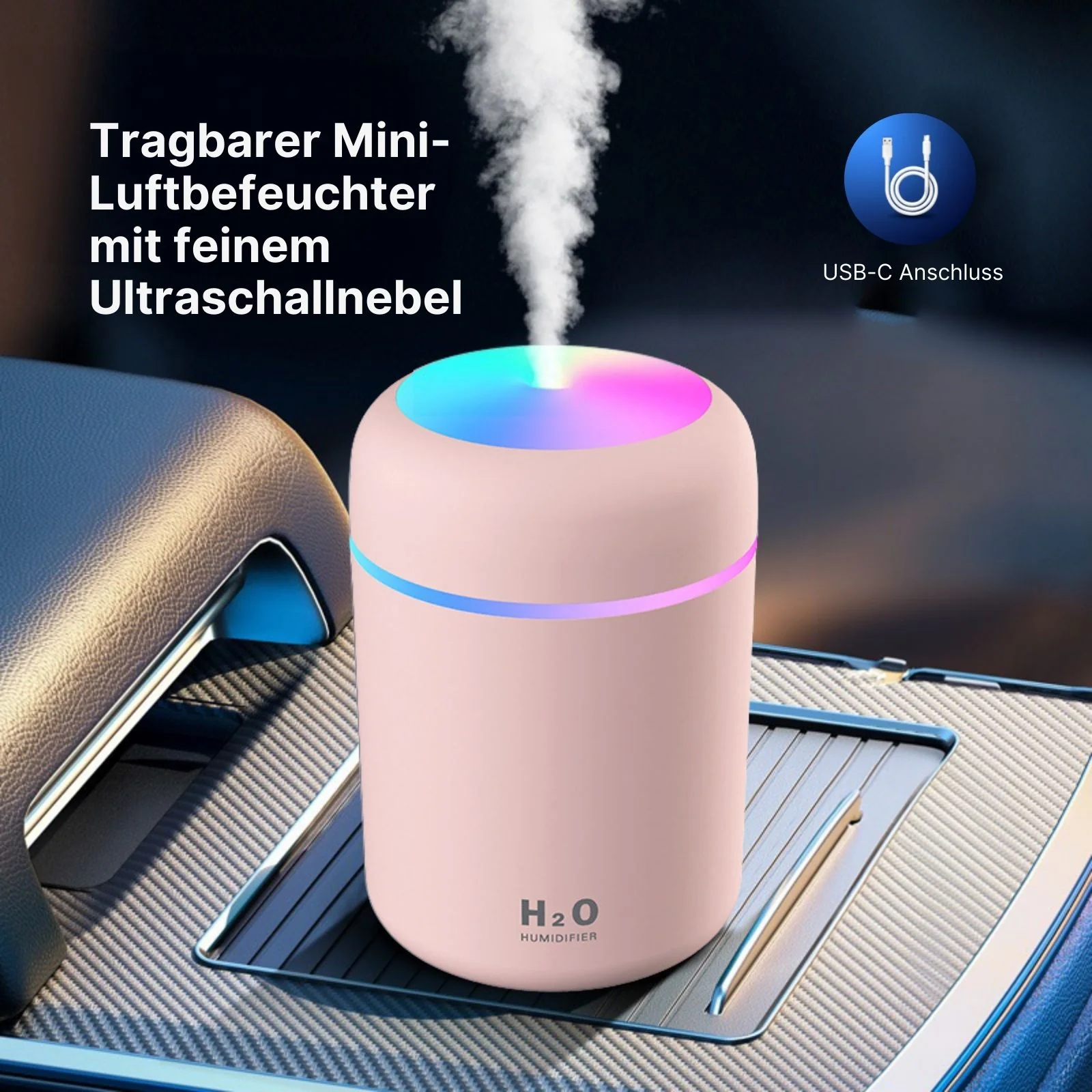 Tragbarer Luftbefeuchter Diffusor Ultraschall Mini-Luftbefeuchter - Image 2