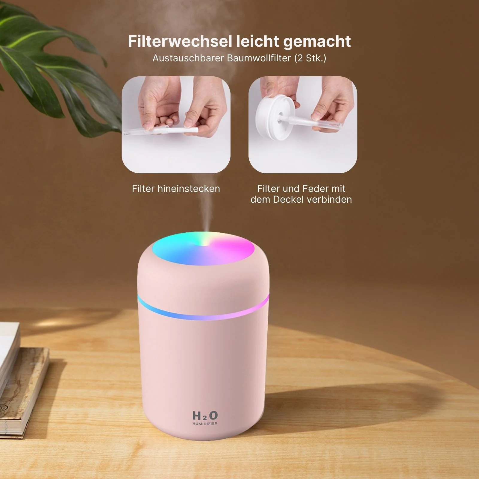 Tragbarer Luftbefeuchter Diffusor Ultraschall Mini-Luftbefeuchter - Image 5