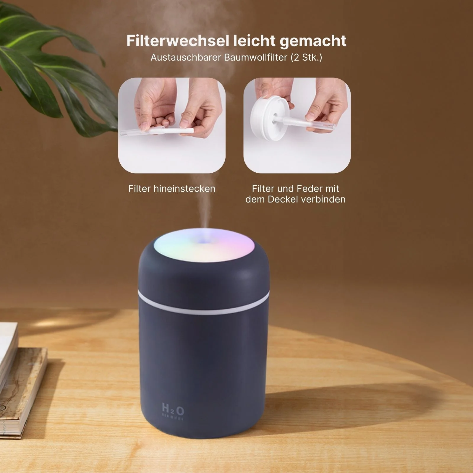 Tragbarer Luftbefeuchter Ultraschall Diffusor Mini-Luftbefeuchter - Image 5