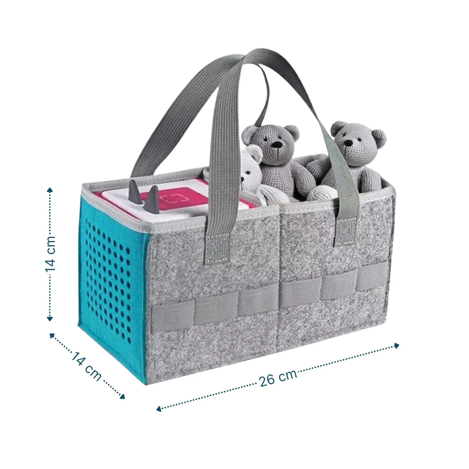 Organizer-Tasche für Hörspiel Aufbewahrungstasche für Hörspielbox und Figuren Türkis - Image 6