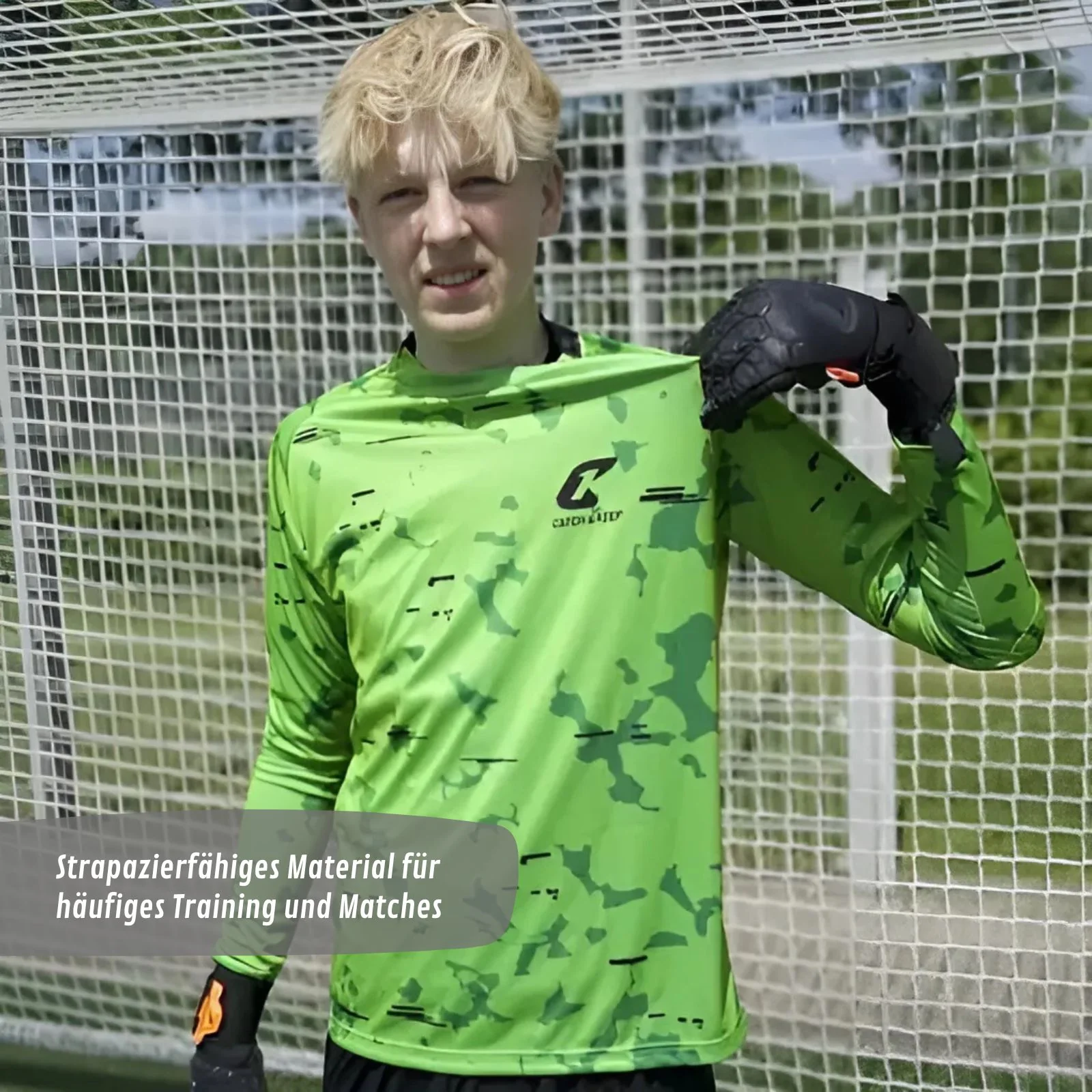 Trikot Green Camou Protection Torwarttrikot Gr. L Fussball Shirt - Image 4