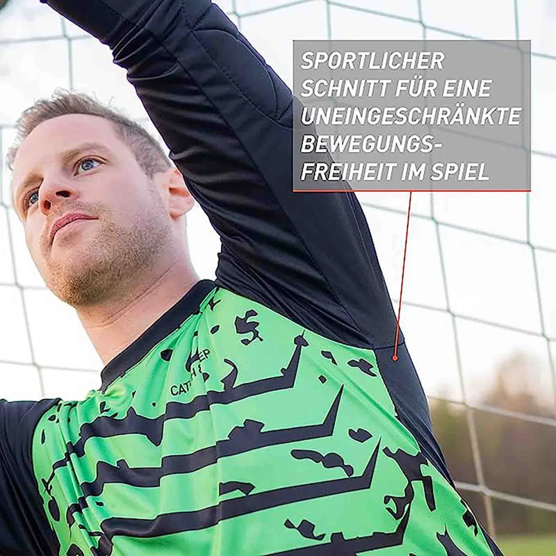 Trikot Protection Torwarttrikot Gr. 128 Grün-Schwarz Fussball Torwart Shirt Oberteil - Image 2