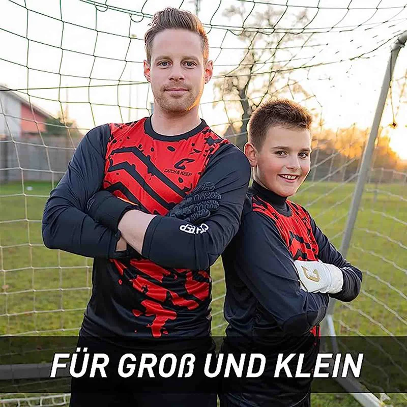 Trikot Protection Torwarttrikot Gr. 128 Rot-Schwarz Fussball Torwart Shirt Oberteil - Image 5