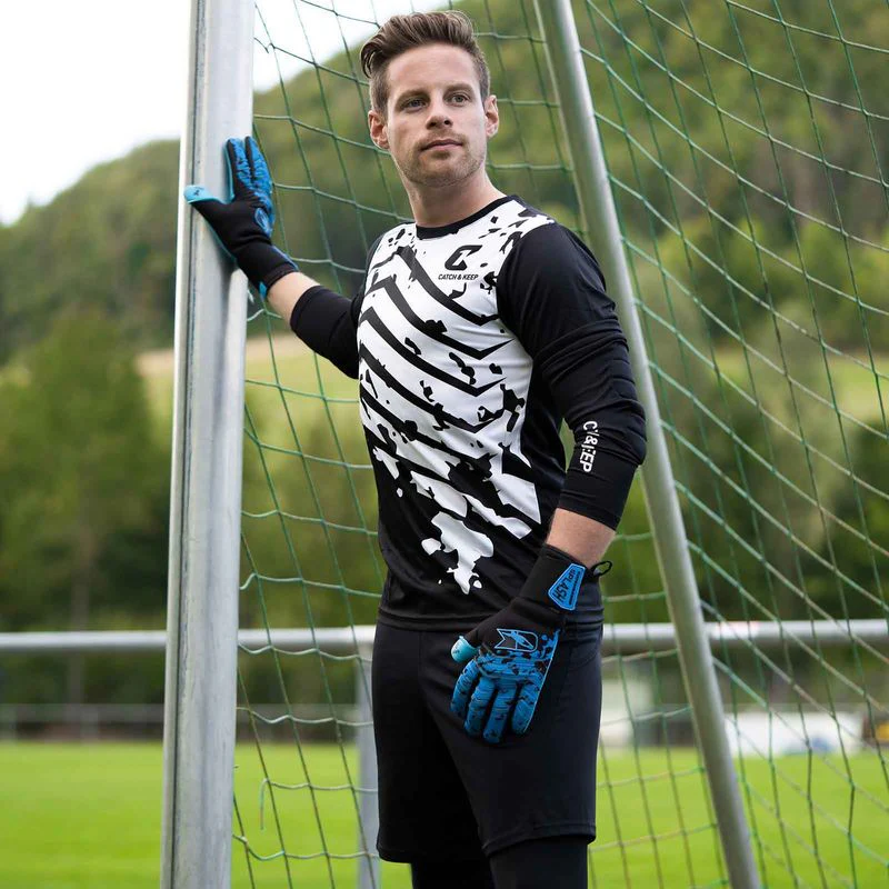 Trikot Protection Torwarttrikot Gr. 128 Weiss-Schwarz Fussball Torwart Shirt Oberteil - Image 6