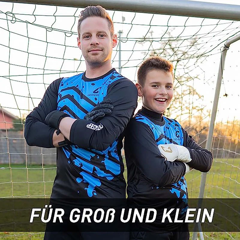 Trikot Protection Torwarttrikot Gr. 140 Blau-Schwarz Fussball Torwart Shirt Oberteil - Image 4