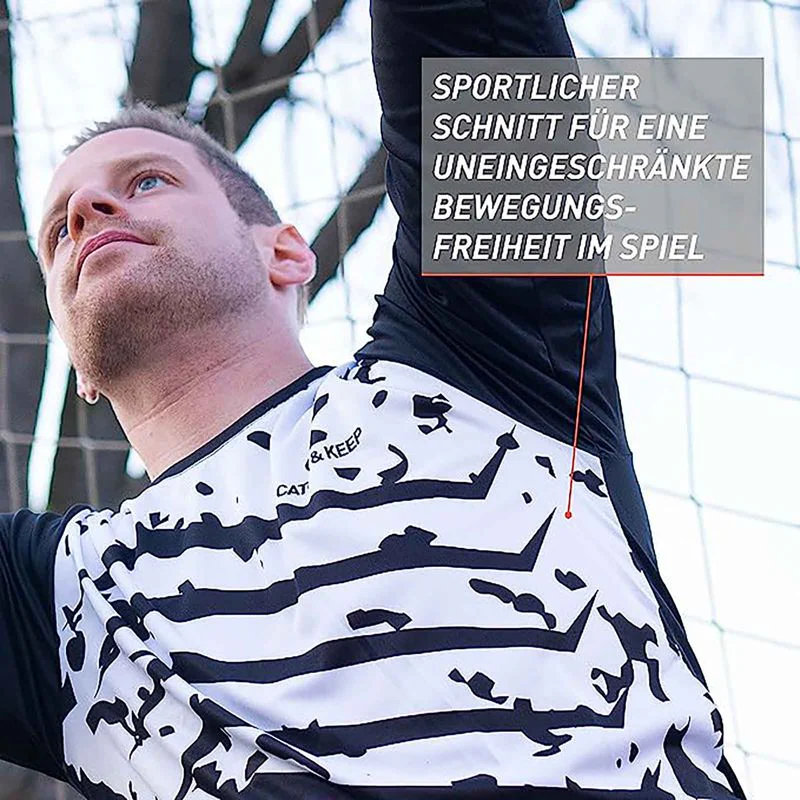 Trikot Protection Torwarttrikot Gr. 140 Weiss-Schwarz Fussball Torwart Shirt Oberteil - Image 2