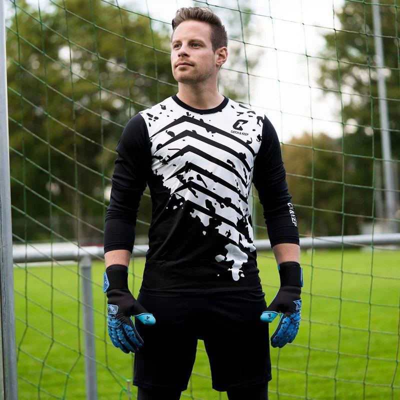 Trikot Protection Torwarttrikot Gr. 152 Weiss-Schwarz Fussball Torwart Shirt Oberteil - Image 5