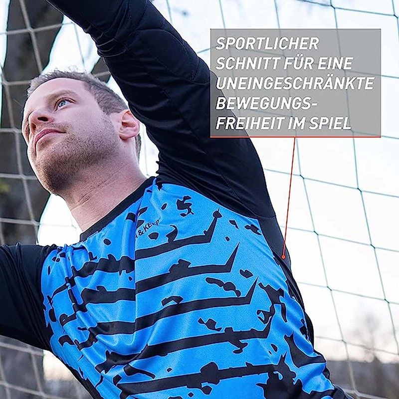 Trikot Protection Torwarttrikot Gr. 164 Blau-Schwarz Fussball Torwart Shirt Oberteil - Image 2