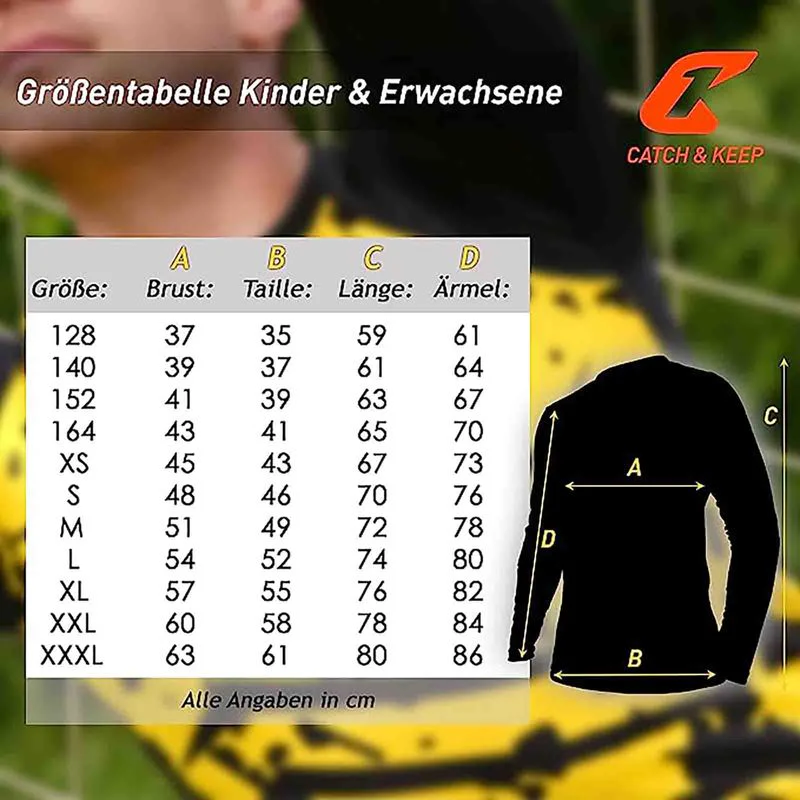 Trikot Protection Torwarttrikot Gr. L Gelb-Schwarz Fussball Torwart Shirt Oberteil - Image 6