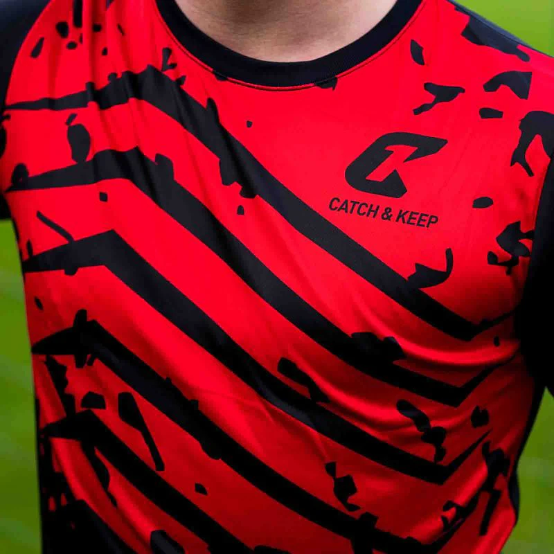 Trikot Protection Torwarttrikot Gr. L Rot-Schwarz Fussball Torwart Shirt Oberteil - Image 4