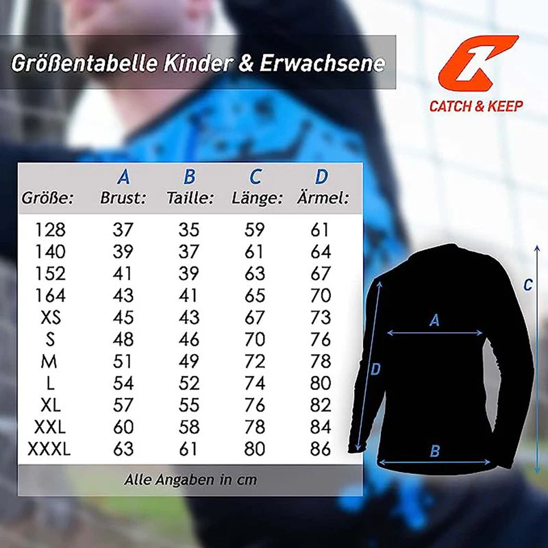 Trikot Protection Torwarttrikot Gr. M Blau-Schwarz Fussball Torwart Shirt Oberteil - Image 5