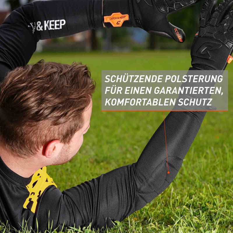 Trikot Protection Torwarttrikot Gr. XXL Gelb-Schwarz Fussball Torwart Shirt Oberteil - Image 3