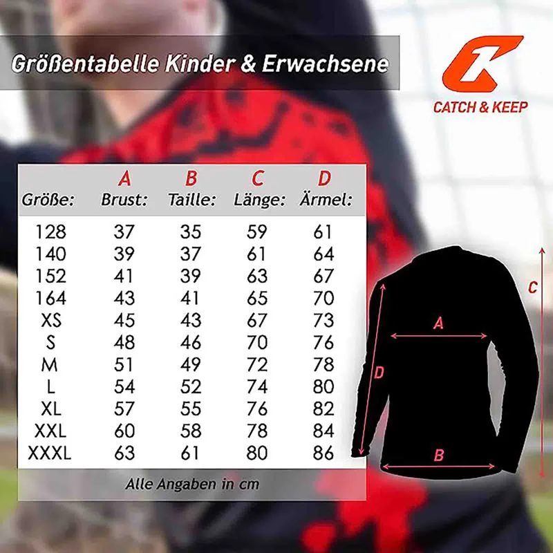 Trikot Protection Torwarttrikot Gr. XXL Rot-Schwarz Fussball Torwart Shirt Oberteil - Image 7