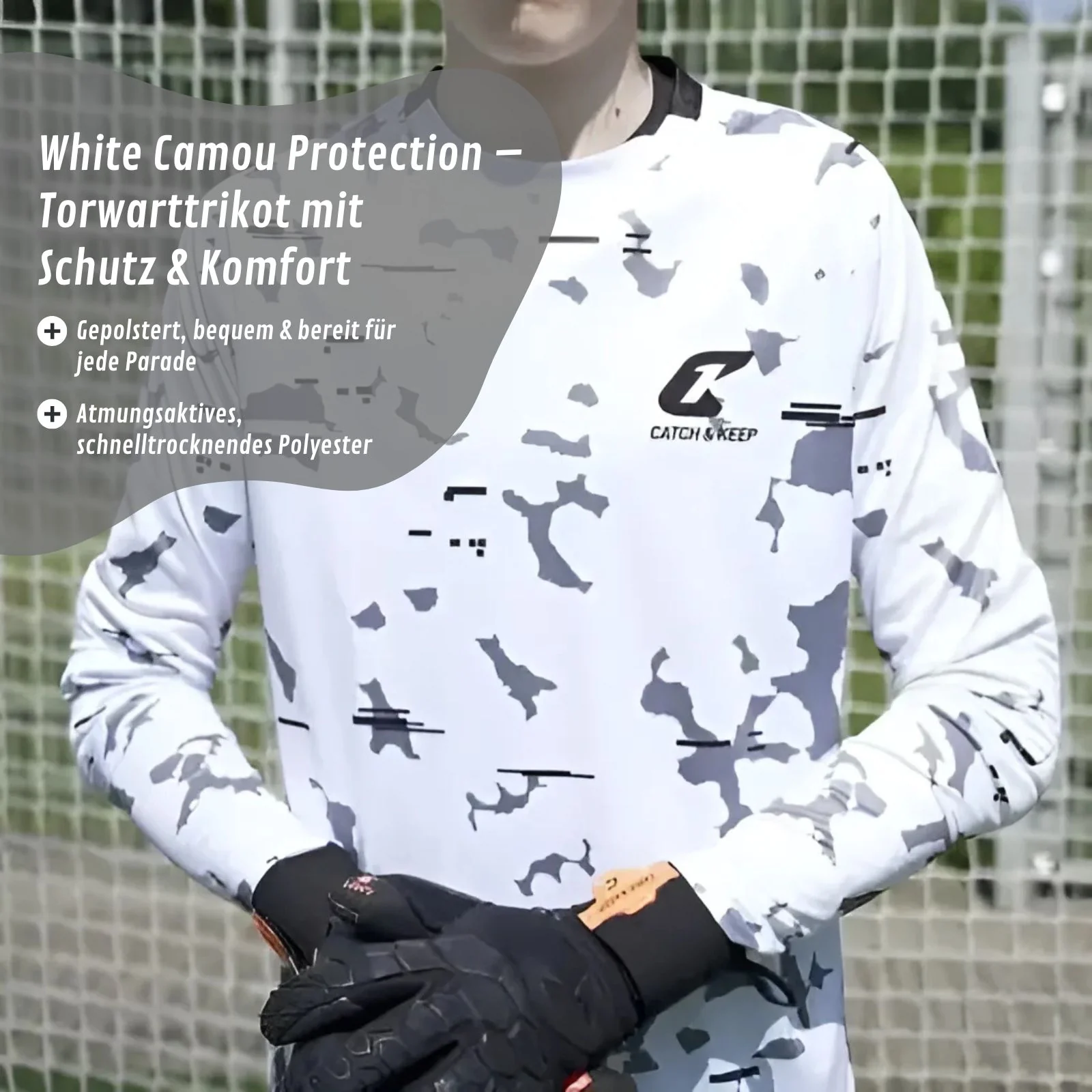 Trikot White Camou Protection Torwarttrikot Gr. XL Fussball Shirt - Image 2