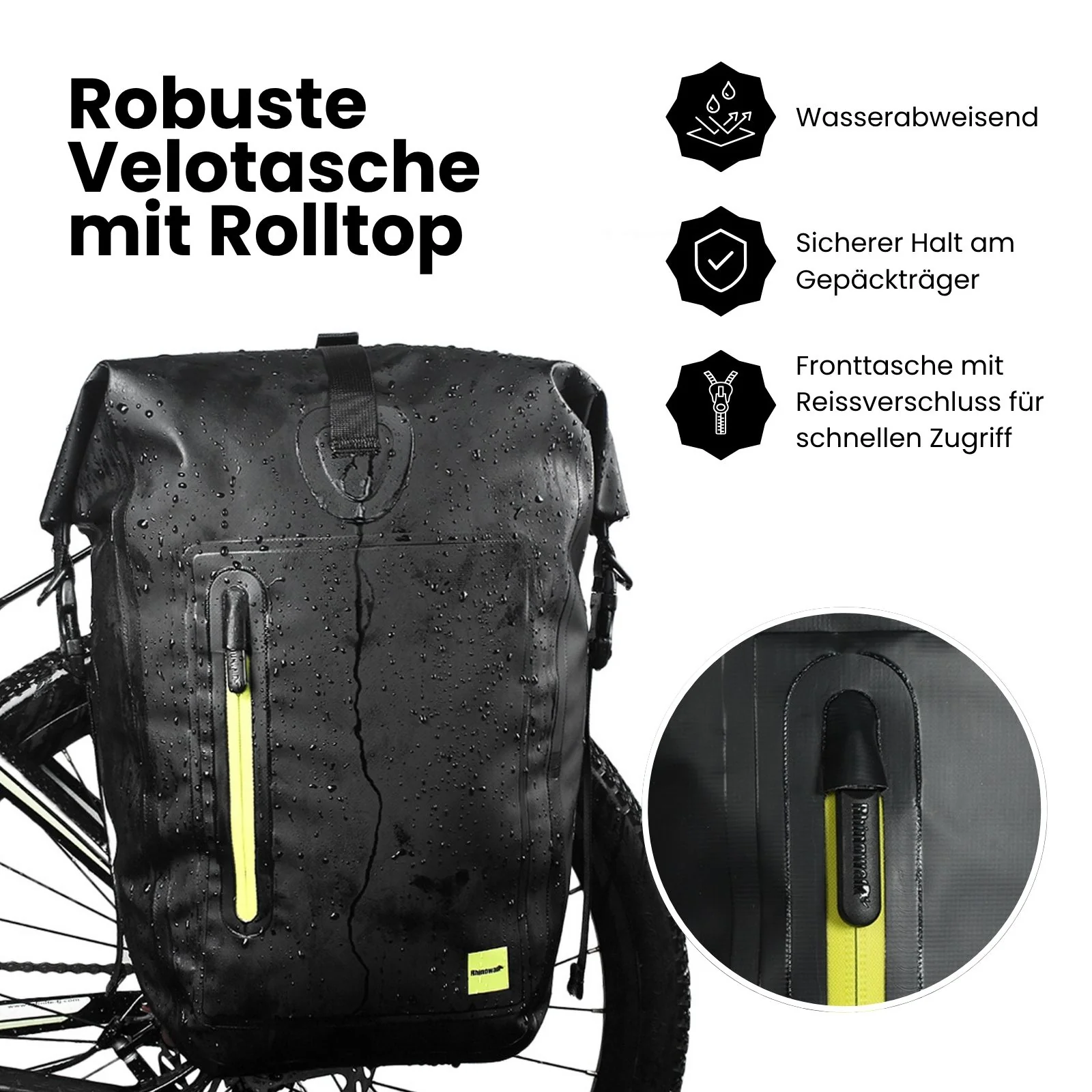 Velo-Tasche Bike-Tasche Fahrradtasche Gepäckträgertasche Rad-Tasche - Image 2