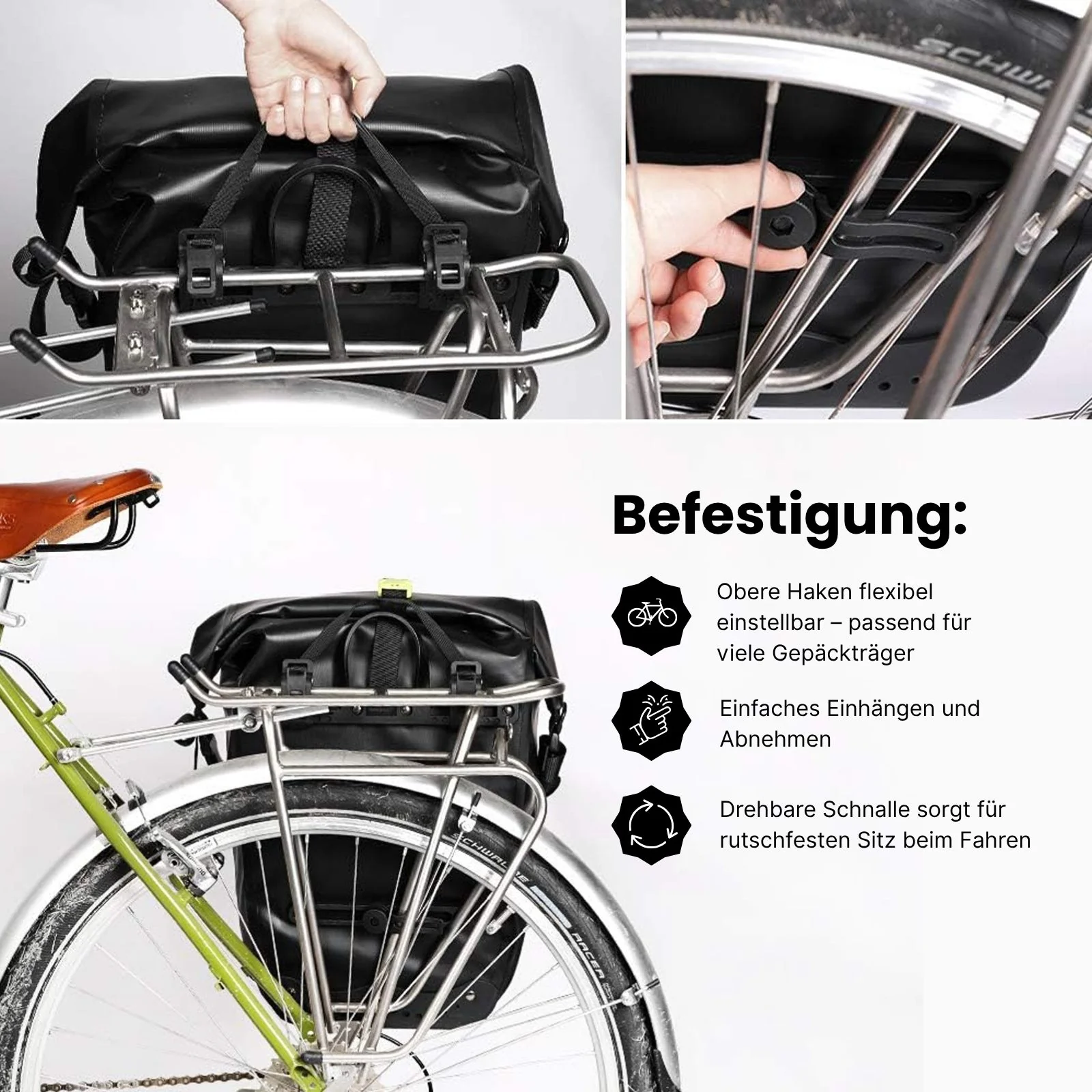 Velo-Tasche Bike-Tasche Fahrradtasche Gepäckträgertasche Rad-Tasche - Image 7