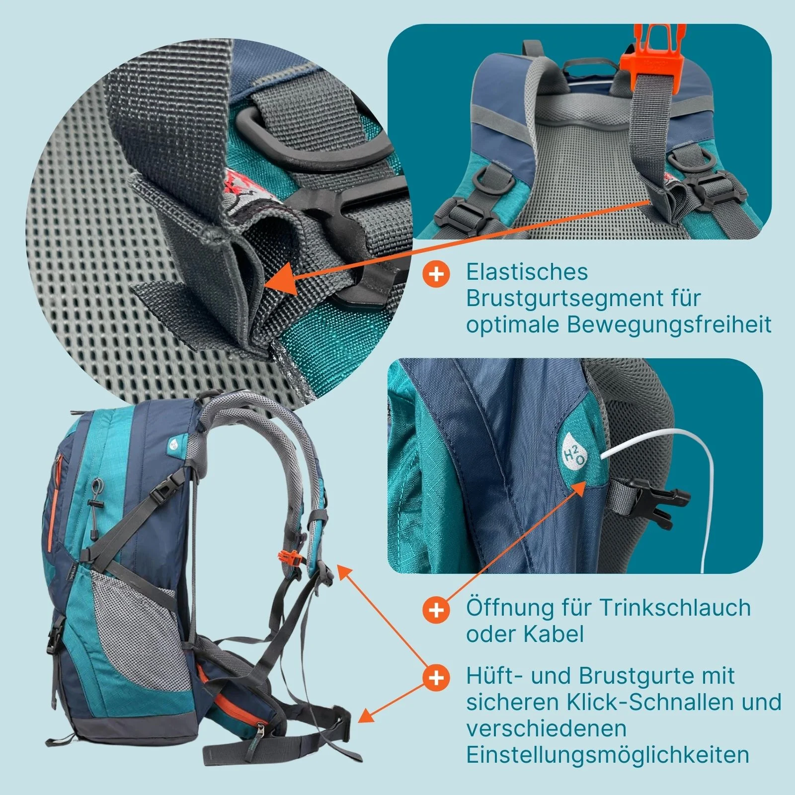 Wanderrucksack Trekkingrucksack Outdoorrucksack Camping-Rucksack - Image 3
