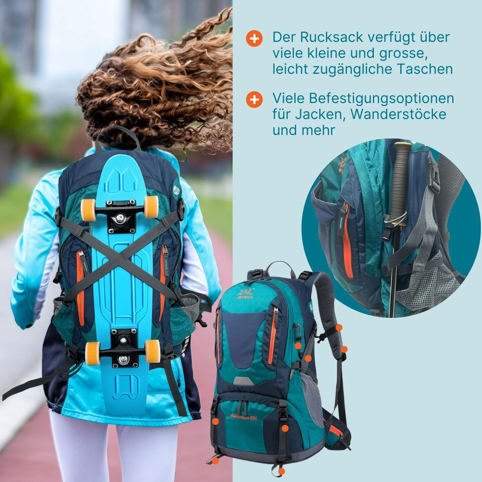 Wanderrucksack Trekkingrucksack Outdoorrucksack Camping-Rucksack - Image 6