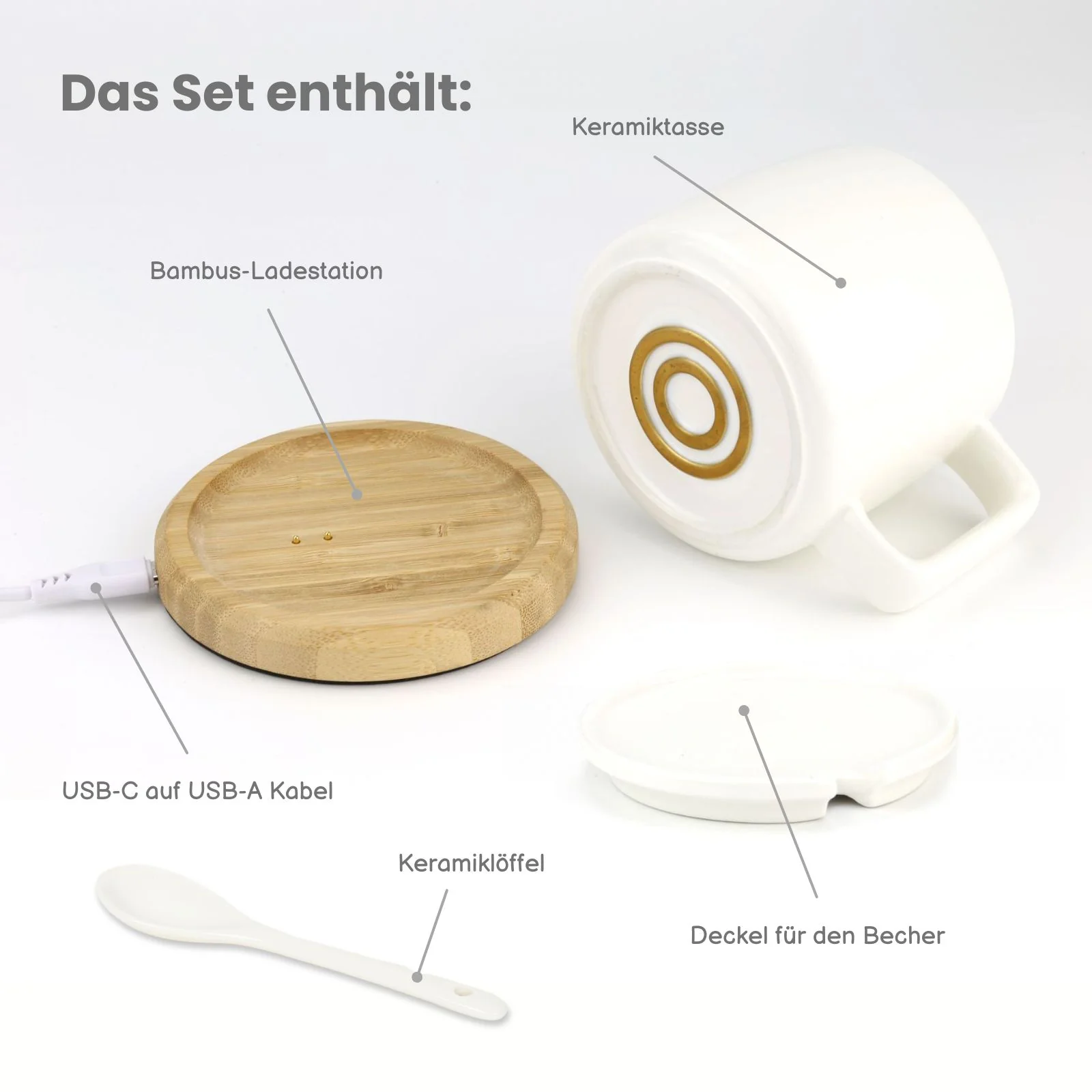 Wärmebecher USB-Thermobecher Heizbecher Becher USB-Kaffeebecher - Image 5