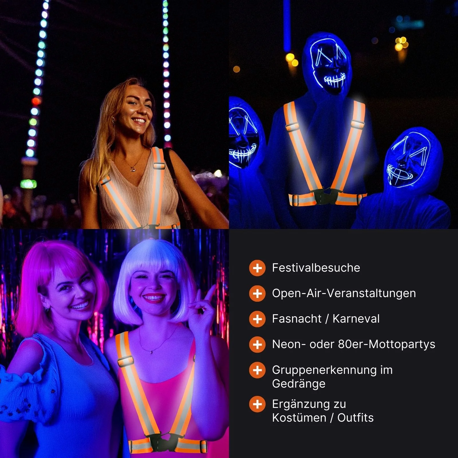 Reflektierendes Kostüm-Band Fasnachtskostüm Kostüm-Accessoire Trageband - Image 3
