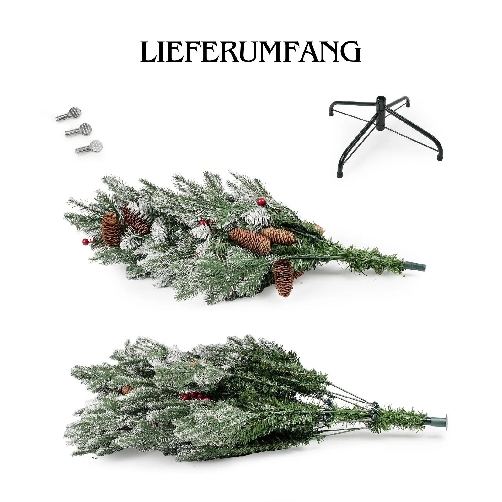 Weihnachtsbaum 150cm mit Schnee Christbaum Kunsttanne Tannenbaum - Image 6