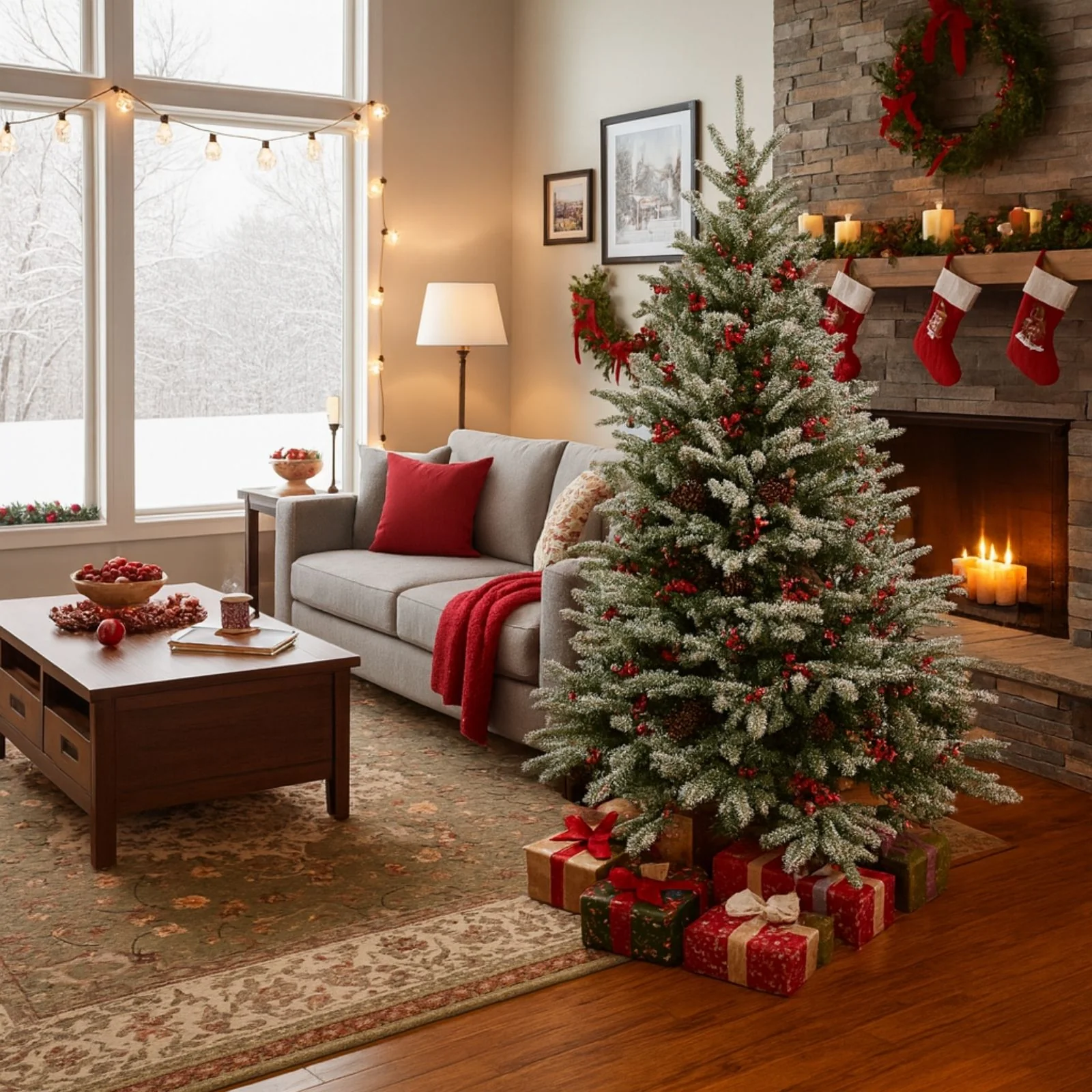 Weihnachtsbaum 180cm mit Schnee Tannenbaum Kunsttanne Christbaum - Image 2